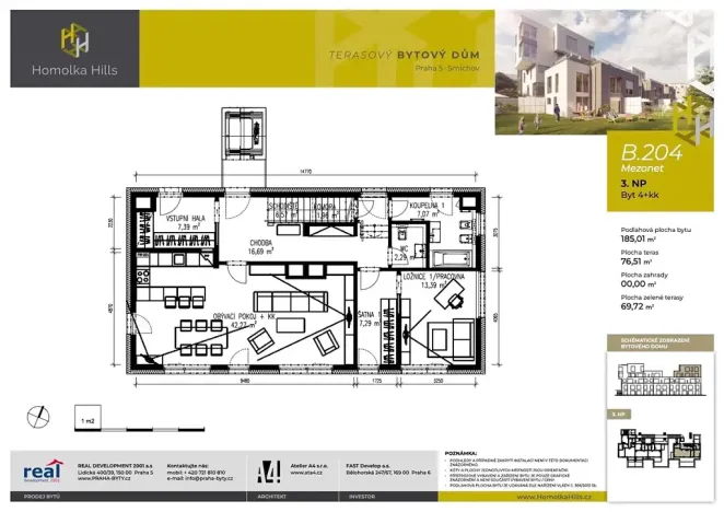 Prodej bytu 5+kk, Praha - Smíchov, Akáciová, 185 m2