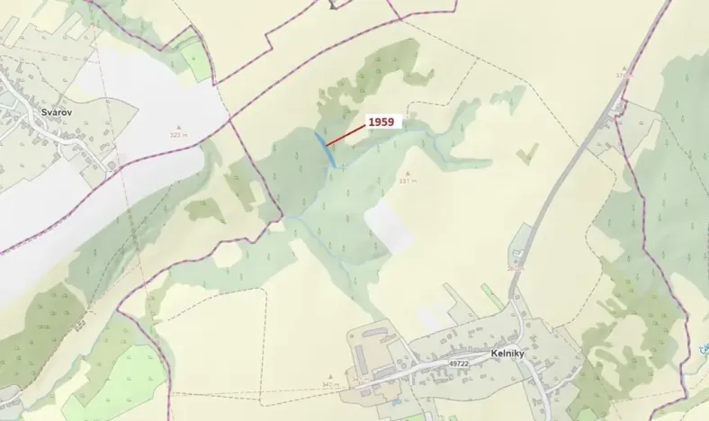 Dražba lesa, Kelníky, 1160 m2