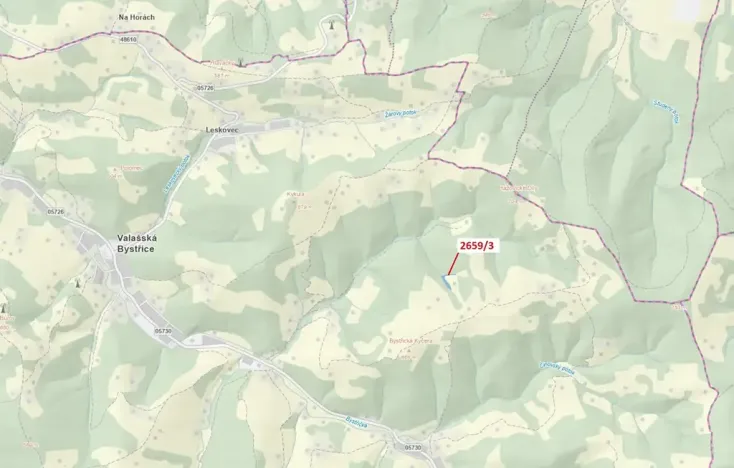 Dražba pozemku, 1928 m², Valašská Bystřice