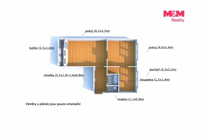 Pronájem bytu 2+1, Rotava, Sídliště, 58 m2