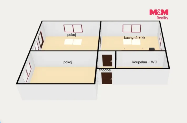 Pronájem bytu 3+kk, Kostelec nad Orlicí, Pelclova, 80 m2