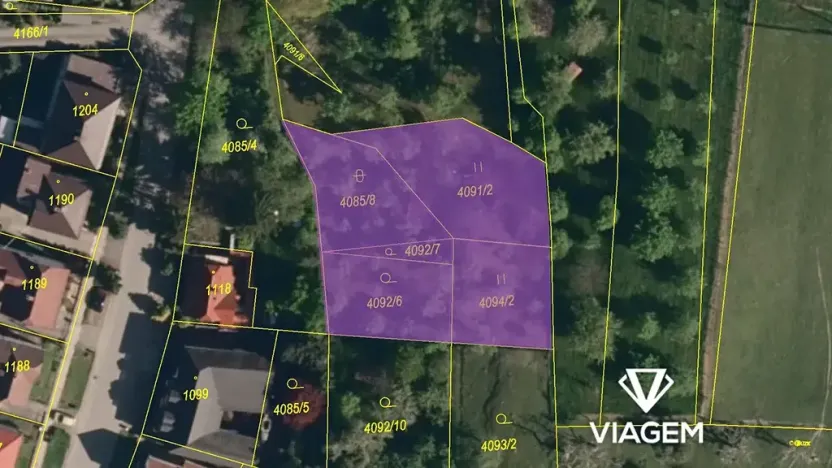 Prodej zahrady, Vizovice, 1291 m2