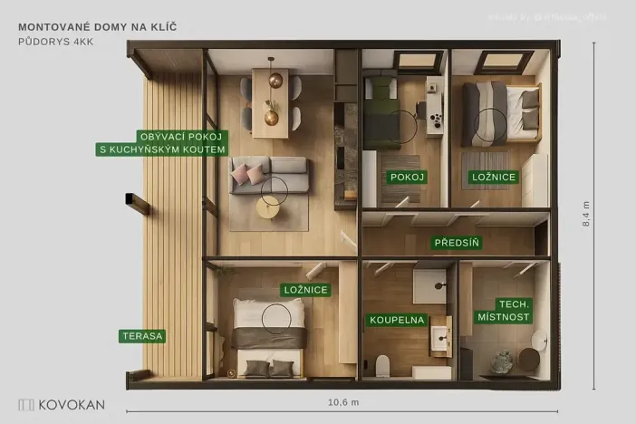 Prodej domu na klíč, Kozojedy, Oblouková, 89 m2