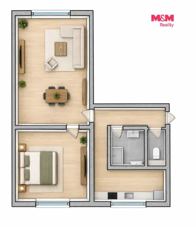 Prodej bytu 2+1, Praha - Žižkov, Na vrcholu, 54 m2