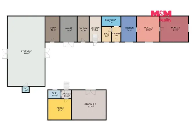 Prodej chalupy, Mikulovice, 156 m2