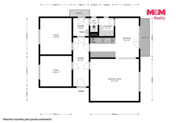Prodej bytu 3+1, Nýrsko, Klatovská, 88 m2