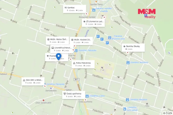 Pronájem bytu 2+kk, Litoměřice - Předměstí, Dukelská, 48 m2