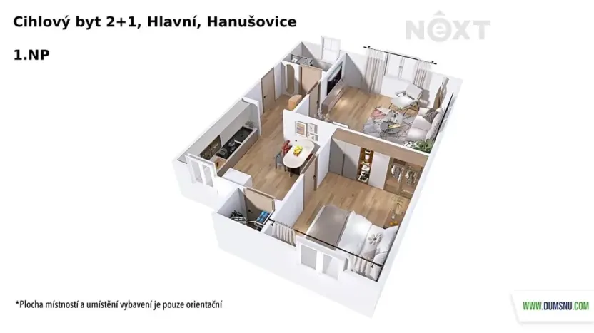 Prodej bytu 2+1, Hanušovice, Hlavní, 55 m2