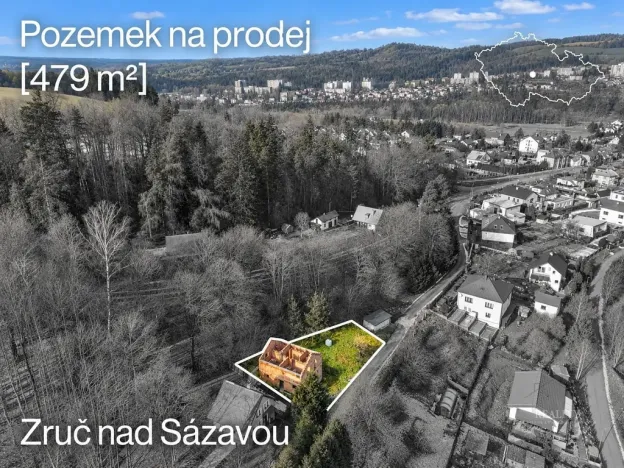 Prodej pozemku, Zruč nad Sázavou, Vlašimská, 479 m2