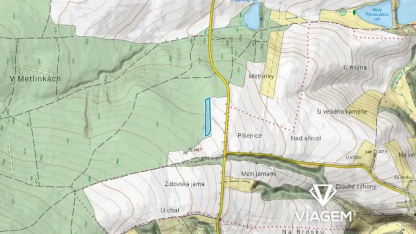 Prodej podílu lesa, Manětín, 1820 m2