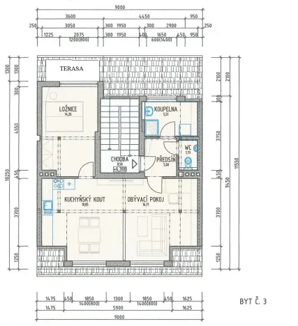 Pronájem bytu 2+kk, Brno, Stromovka, 61 m2
