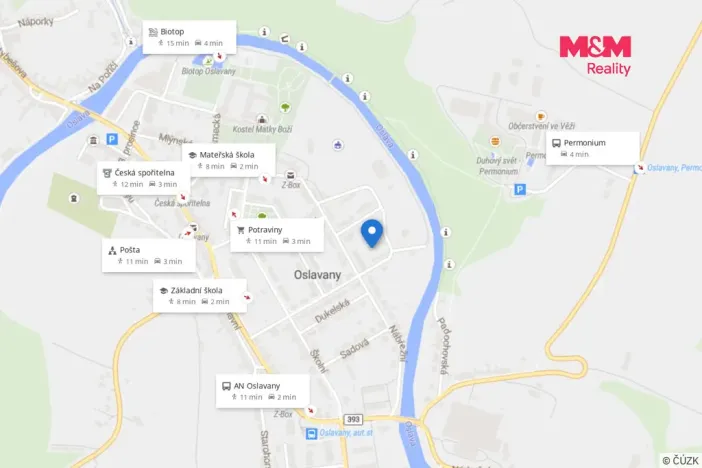 Prodej bytu 2+1, Oslavany, Nábřežní, 50 m2