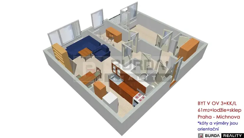 Prodej bytu 3+kk, Praha - Chodov, Michnova, 61 m2