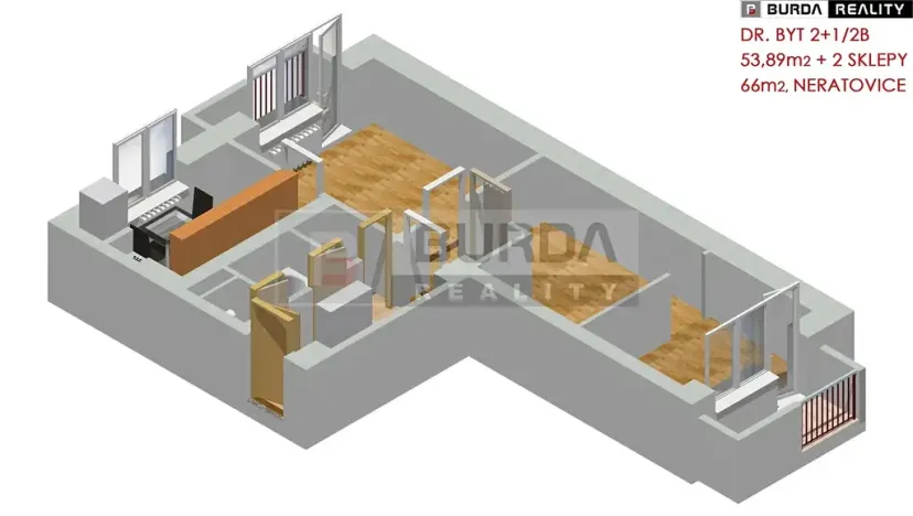 Prodej bytu 2+1, Neratovice, 66 m2