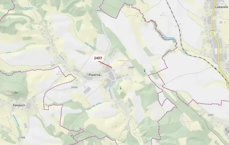 Dražba lesa, Písečná, 797 m2