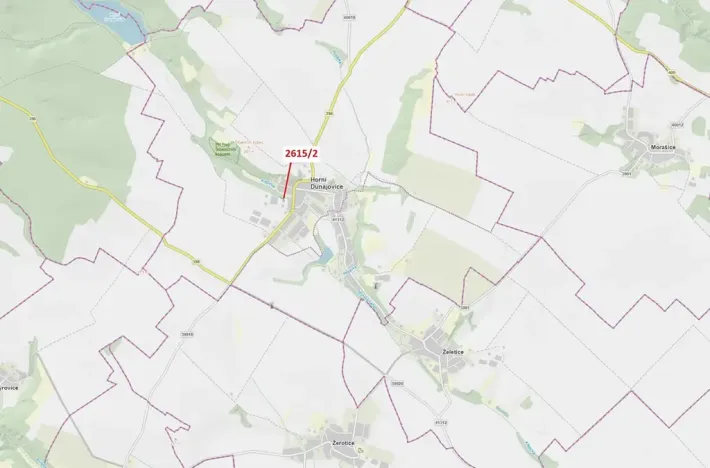 Dražba lesa, Horní Dunajovice, 391 m2