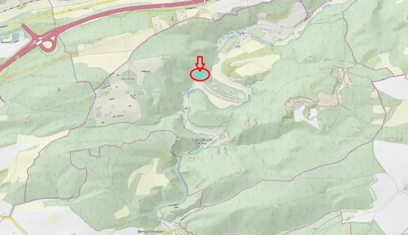 Prodej lesa, Svatý Jan pod Skalou, 3269 m2