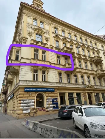 Pronájem bytu 2+kk, Praha, Tyršova, 56 m2