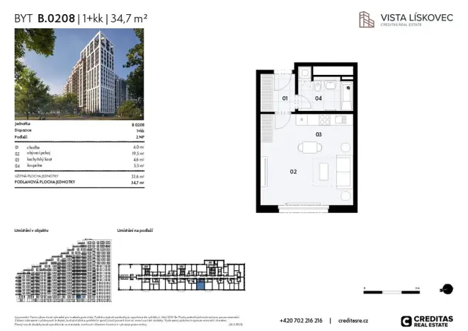 Prodej bytu 1+kk, Brno, 34 m2
