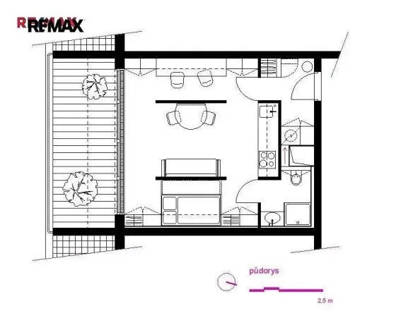 Pronájem bytu 1+kk, Praha - Libeň, Na dlážděnce, 38 m2
