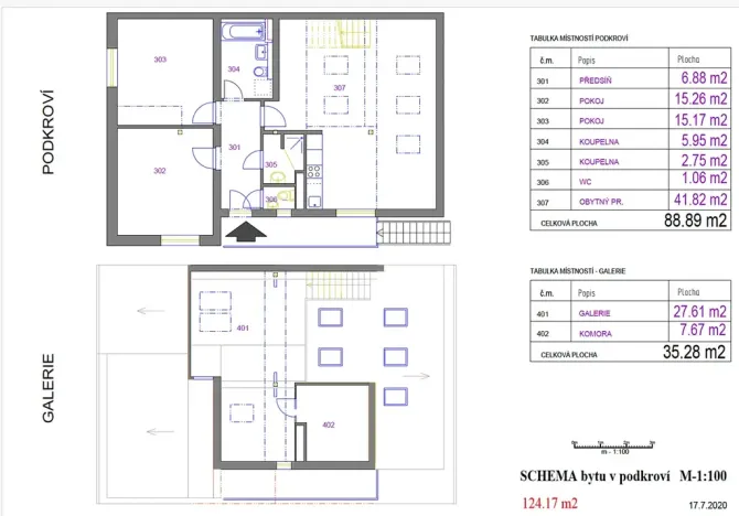 Pronájem bytu 3+kk, Praha - Vršovice, Na pahorku, 89 m2