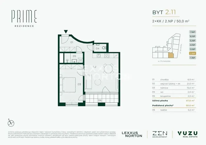 Prodej bytu 2+kk, Praha - Libeň, Primátorská, 47 m2