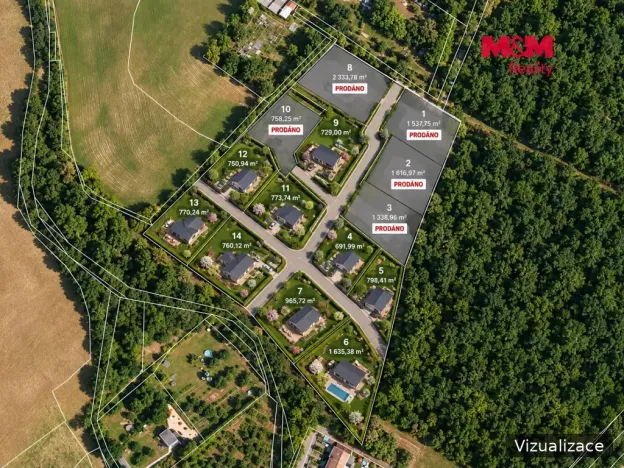 Prodej pozemku pro bydlení, Líšťany, 774 m2