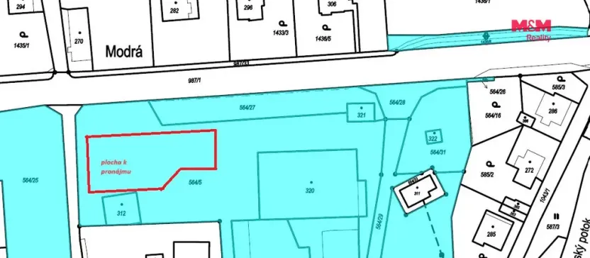 Pronájem komerčního pozemku, Jílové - Modrá, 700 m2