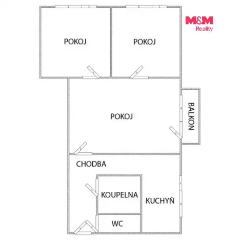Prodej bytu 3+1, Olomouc, Fragnerova, 61 m2