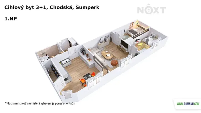 Prodej bytu 3+1, Šumperk, Chodská, 70 m2