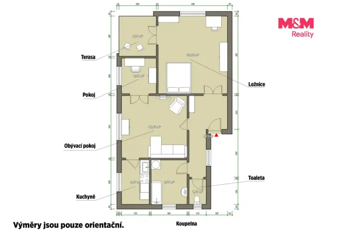 Pronájem bytu 2+1, Mariánské Lázně - Úšovice, Anglická, 66 m2