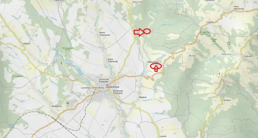 Prodej podílu lesa, Albrechtice, 2552 m2