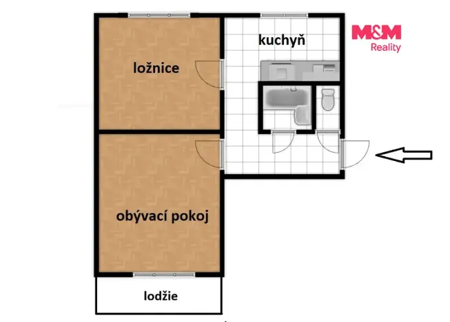 Pronájem bytu 2+1, Praha - Strašnice, U krbu, 52 m2