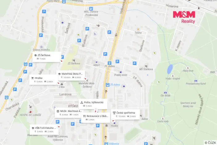 Pronájem bytu 4+1, Ostrava - Výškovice, Proskovická, 76 m2
