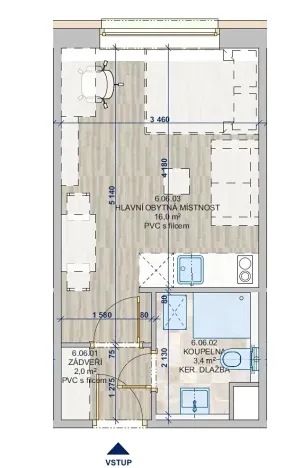 Prodej bytu 1+kk, Zlín, třída Tomáše Bati, 22 m2