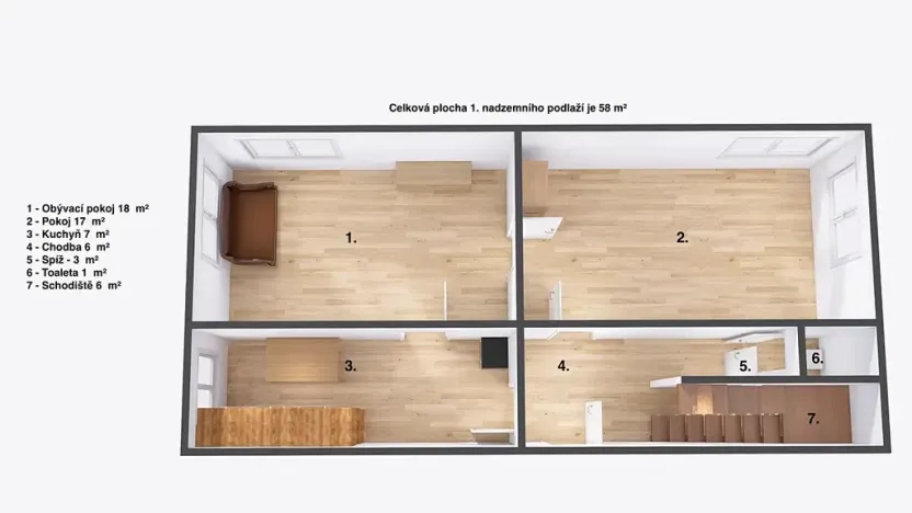 Prodej rodinného domu, Nová Paka, K. Světlé, 105 m2