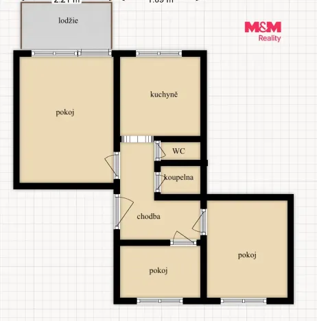 Prodej bytu 3+1, Častolovice, U Konopáče, 75 m2