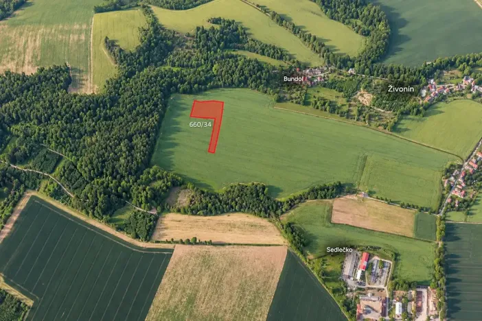 Prodej pole, 5410 m², Řepín, Živonín