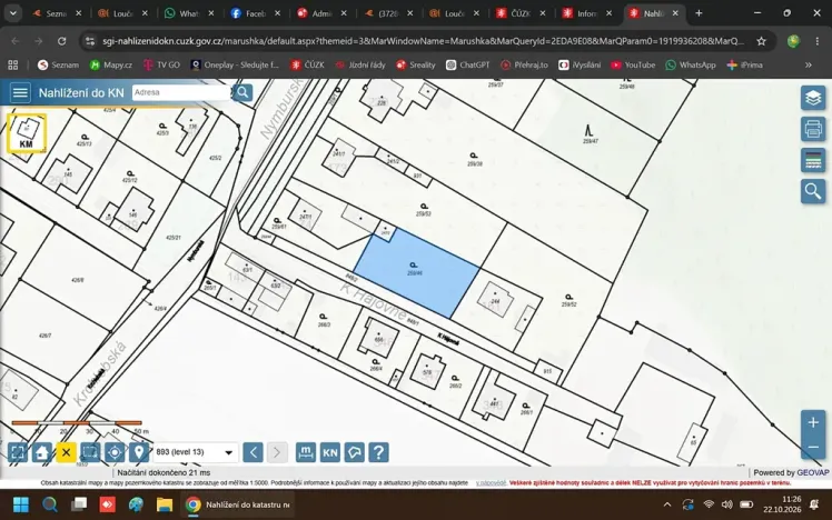 Prodej stavebního pozemku, 971 m², Loučeň