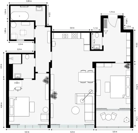 Prodej bytu 4+1, Praha - Dejvice, Zelená, 125 m2