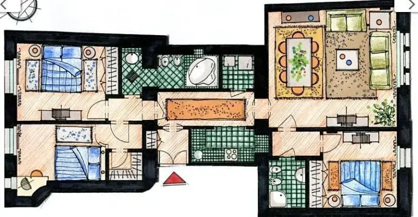 Pronájem bytu 4+1, Praha - Nové Město, Odborů, 100 m2