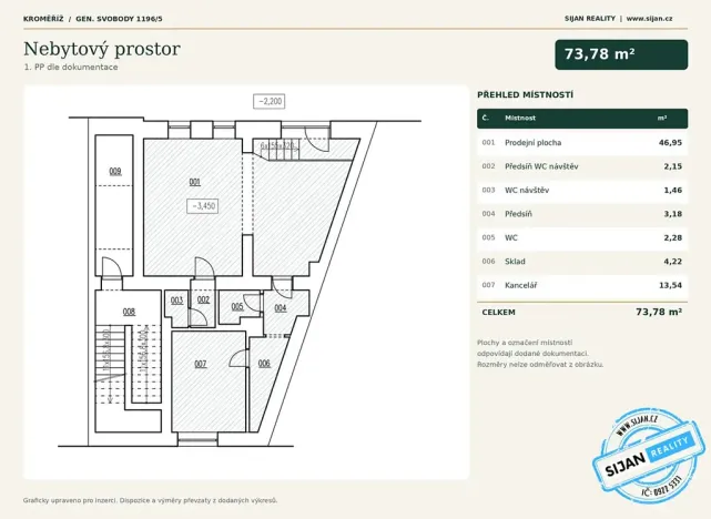Prodej činžovního domu, Kroměříž, Gen. Svobody, 284 m2