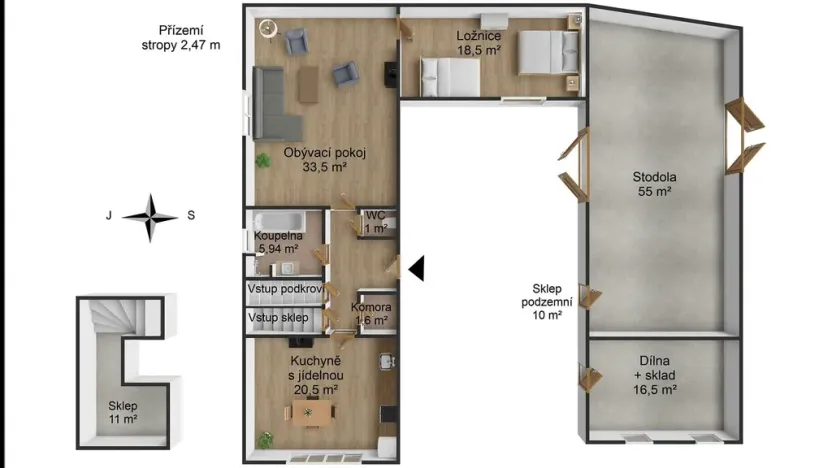 Prodej chaty, Řemíčov, 95 m2