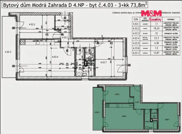 Prodej bytu 3+kk, Beroun - Beroun-Město, Na Dražkách, 74 m2