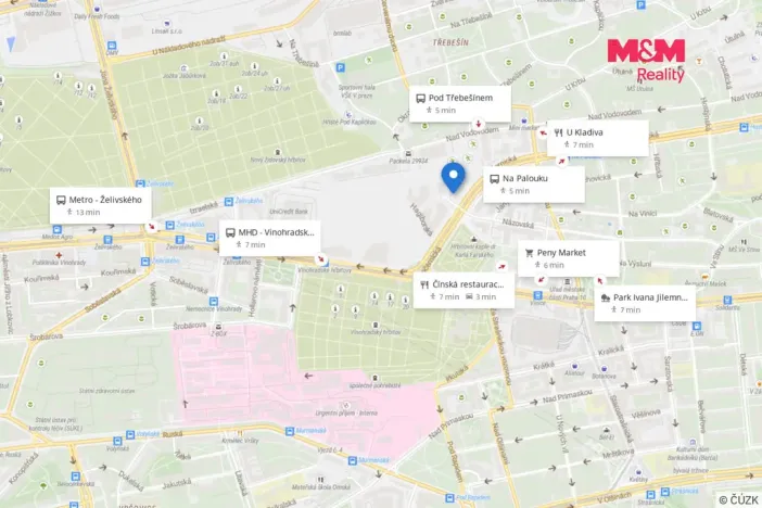Pronájem bytu 1+kk, Praha - Strašnice, Ramonova, 27 m2