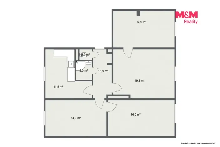 Prodej bytu 4+1, Sokolov, Heyrovského, 85 m2