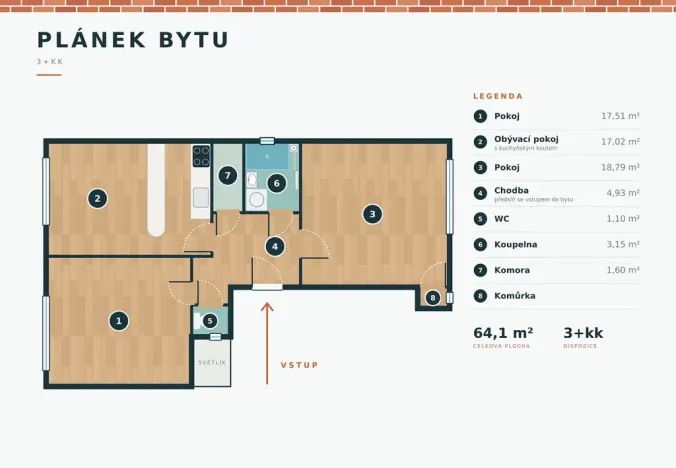 Pronájem bytu 3+kk, Praha - Smíchov, Nad Koulkou, 64 m2