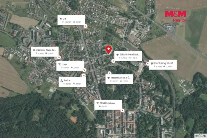 Pronájem bytu 2+1, Františkovy Lázně, Česká, 53 m2