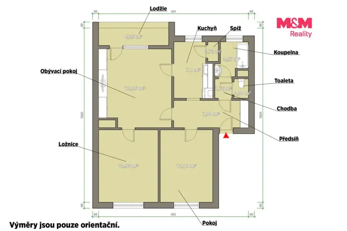 Pronájem bytu 3+1, Klatovy - Klatovy III, U Pazderny, 74 m2