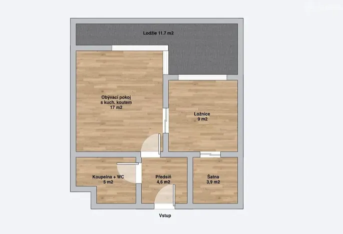 Pronájem bytu 2+kk, Olomouc, Věry Pánkové, 46 m2